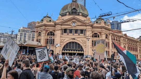 Australia Day protest GIF.