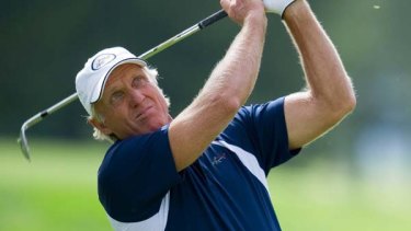 Global support: Greg Norman is among the stars to post messages to Lyle and his family.
