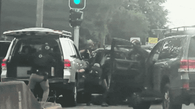 Dramatic vision shows police swoop on alleged ‘kill team’ before daycare centre hit