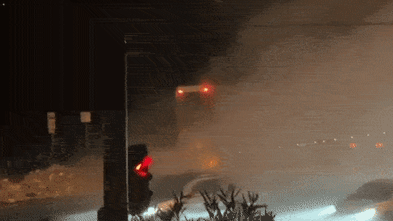 Trail of burning rubbish dumped on busy Bell Street as garbage truck ignites