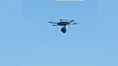 Wounded soldier airlifted from front line by drone in ‘world first’