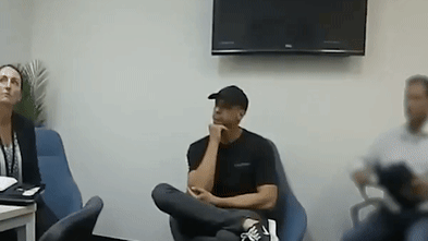 ‘You are under arrest’: Video captures the moment Lamarre-Condon hands himself in to police