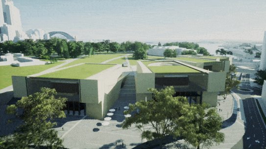 An artist’s impression of the radical plan to give Sydney four new arts venues and transform the city’s east. GIF