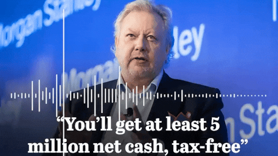 Richard White was heard on teh recording offering an employee $5million tax-free.