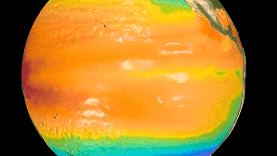 Computer animation modelling the 1997-1998 El Nino.