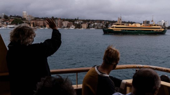 Freshwater ferry farewell GIF