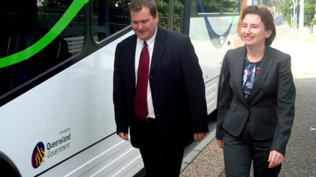 Former Queensland transport minister Rachel Nolan with former Mansfield MP Phil Reeves.