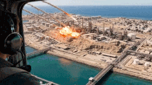 The AI-generated video posted by the President of the attack on Kharg Island.