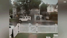 A US man was heading to a dentist appointment when a bolt of lightning struck him right outside his house.