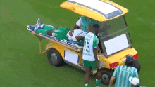 Caicedo walks into the cart.