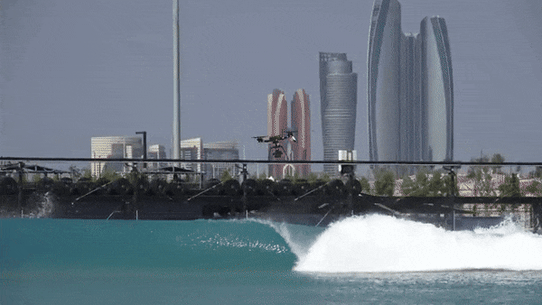 Kelly Slater’s new wave pool in Abu Dhabi.