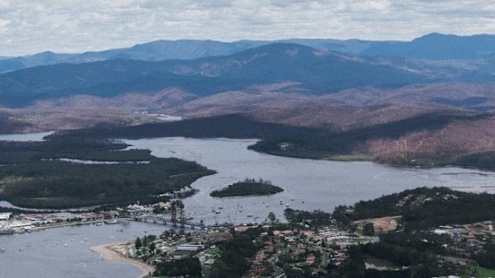 Area of bushfire affected areas gif