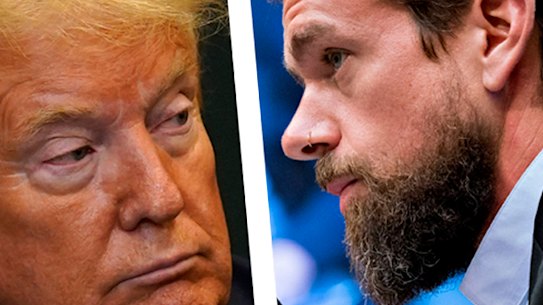 President Donald Trump and Twitter CEO Jack Dorsey