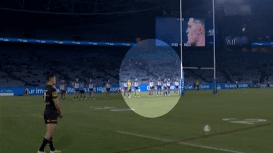 Matt Burton distracts Nathan Cleary.