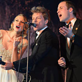 In 2013, Taylor Swift, Jon Bon Jovi and Prince William sang at a charity event. 