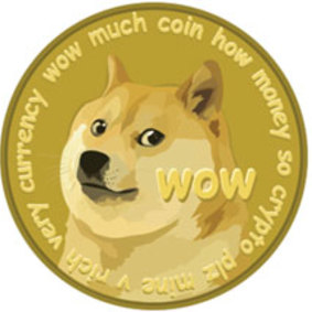 A fan edit of the dogecoin logo.