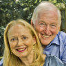 Australian author Bryce Courtenay with wife Christine Gee.