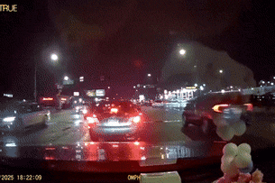 Dashcam video of Philadelphia crash.