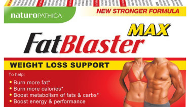 The Fatblaster Max tablets have been cancelled from the Therapeutic Goods Administration’s complementary medicines register.