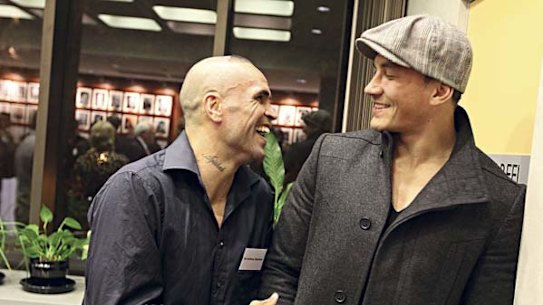 Outstanding citizen ... Anthony Mundine, left, with good friend Sonny Bill Williams after receiving a Hurstville City Council award for his contributions to the community.