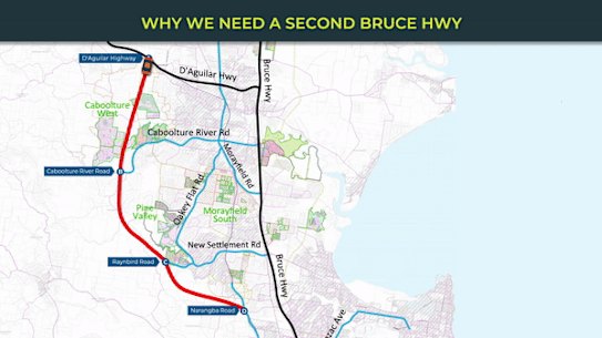 The alternative options to take traffic off the Bruce Highway, west of Caboolture.