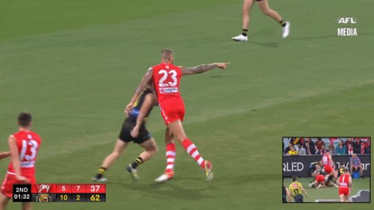 Lance Franklin will miss Saturday’s match against Melbourne after his appeal against striking Trent Cotchin was thrown out.