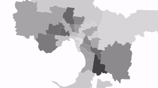 An animated bulk billing graphic for Melbourne.