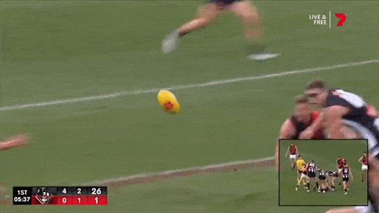 Mason Redman’s high takle on Jack Ginnivan.