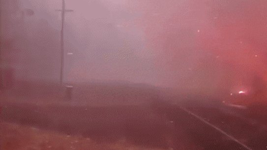 Dashcam Captures Speed Of Bushfire.