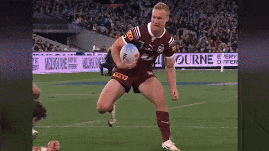 Daly Cherry-Evans and Stephen Crichton clash during Origin II