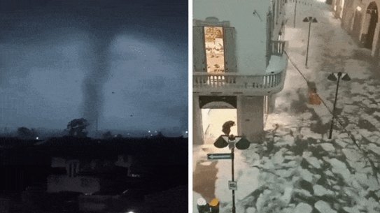 Extreme weather in Italy.