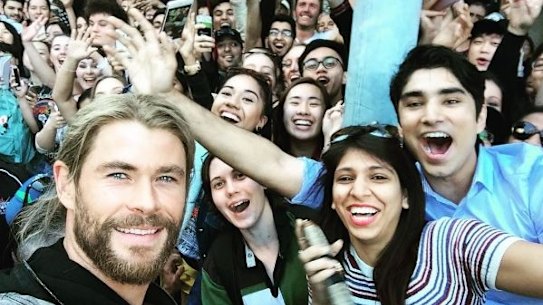 Thor: Ragnarok star Chris Hemsworth thanked the people of Brisbane for putting up with disruption from filming the latest installment of the movie franchise.