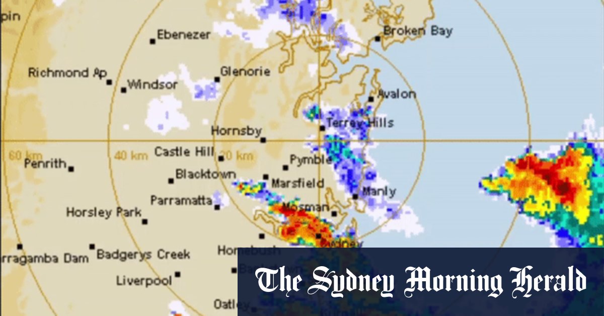 Sydney weather Severe thunderstorm hits city, flooding roads and