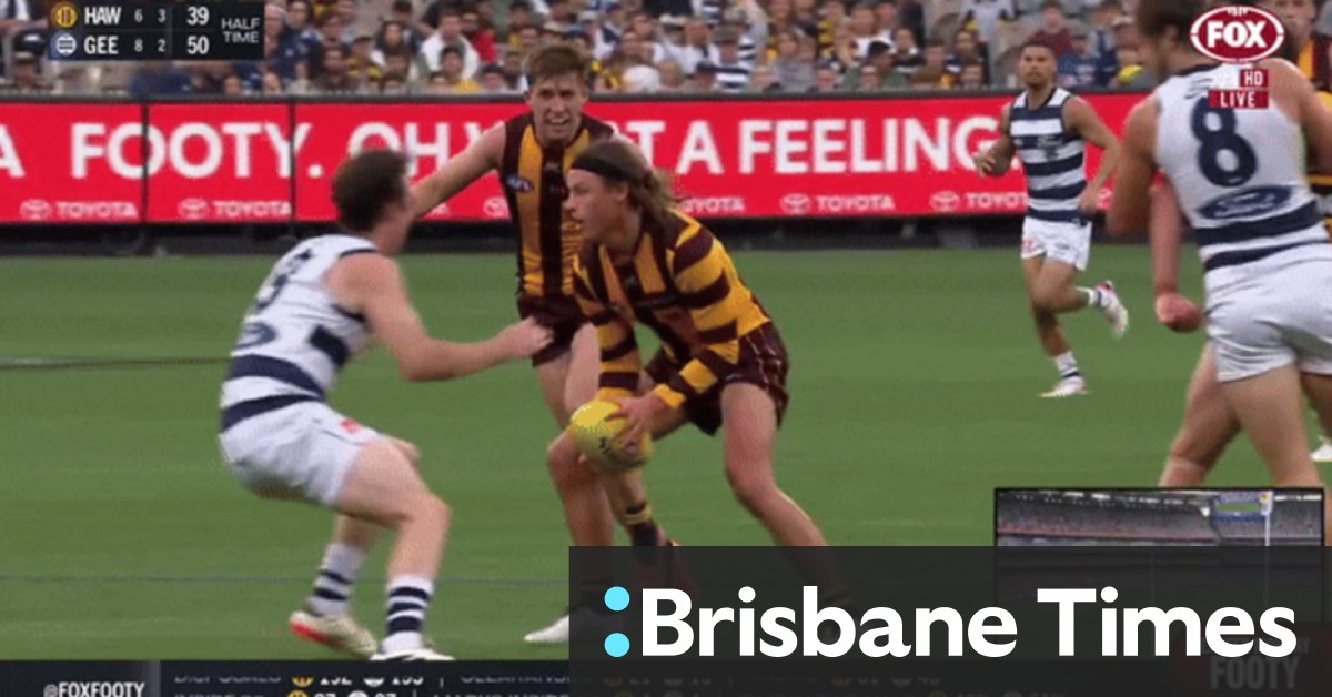 Hawthorn Hawks लाई उच्च ट्याकलका लागि ज्याक Ginnivan फ्री किकहरूमा AFL मा जान आग्रह गरियो