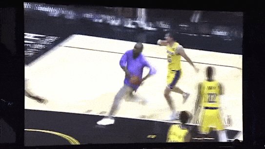 Ahmad Rashad digitally enters a live NBA game