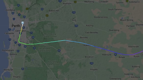 Qantas Flight 933 made the emergency call several hundred kilometres east of Perth.