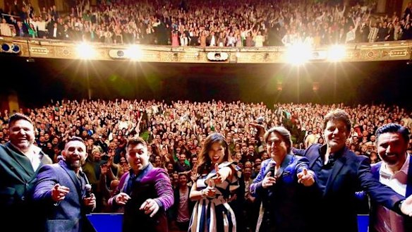 The sold out crowd at Melbourne’s Palais Theatre during the Wog Boys Forever premiere.