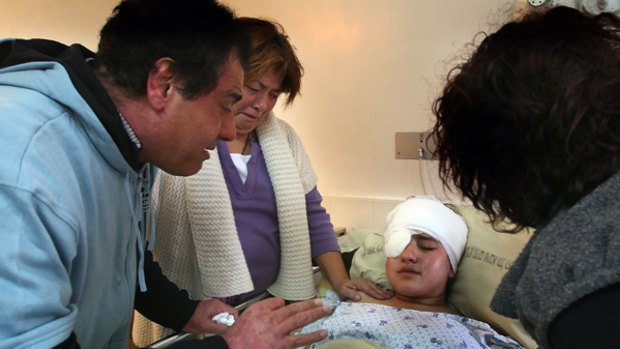 Dr Izzeldin Abuelaish with an injured daughter. He lost three daughters to an Israel Defence Forces attack long before the hostilities triggered by the October 7 Hamas assualt on Israel this year. He insists “violence is futile”.