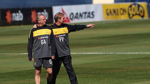 Reunited: Socceroos coach Graham Arnold is set to face his former boss, Pim Verbeek, in December. 