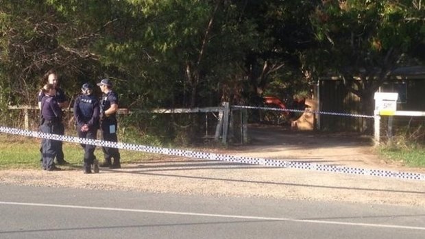 Police at the Coomera crime scene in 2014.