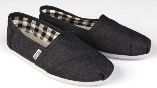 TOMS started off giving away one pair of shoes for every pair sold. 