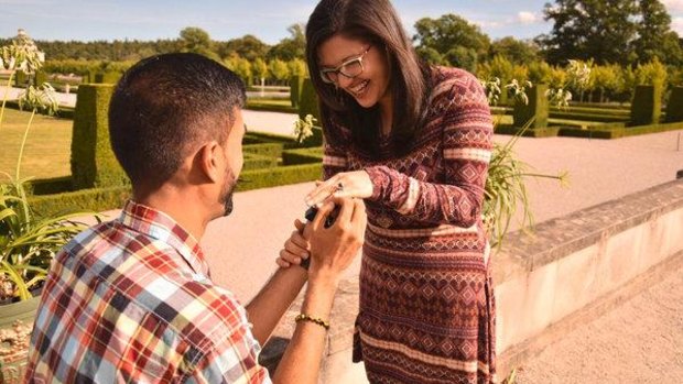 Deepak Panjwani proposed to his then-girlfriend, Chloe Stein, two years ago with a “smog free” ring at the Drottningholm Palace in Sweden.