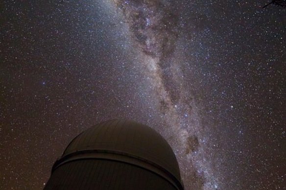 The night sky above the Australian Astronomical Observatory at Siding Spring near Coonabarabran