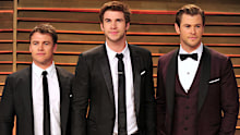 Famous brothers Chris Hemsworth, Liam Hemsworth and Luke Hemsworth are pictured.