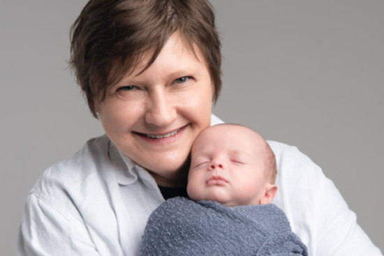 Tracey Hayman and baby Eddie.