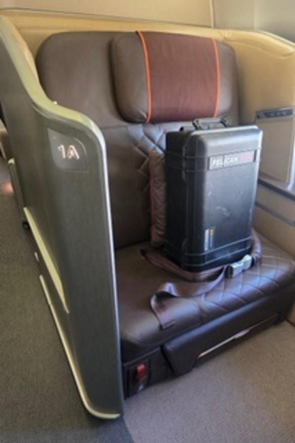 The Ashes bail travelled first class to London.