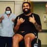 'I can't thank you enough': Masoe's tribute after leaving hospital