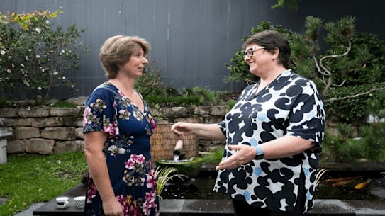 Lisa Hunt (right) and Jane McAloon: “When my dad died, Lisa wanted me to know she was there. But Lisa’s always there.”