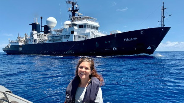 Chief scientist Derya Gürer has been heading the current project to map the northern edge of the lost continent of Zealandia.
