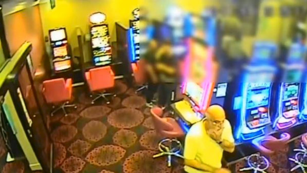 Police have released CCTV images after two men allegedly smashed their way into a St Albans gaming venue on November 12, 2018, armed with a machete and a metal pole.